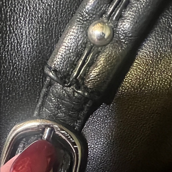 Hype Black Leather Hobo Bag with Studded Pocket - read description - Picture 16 of 16